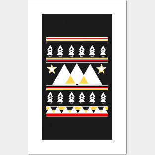 Wanderlust Christmas Pattern Posters and Art